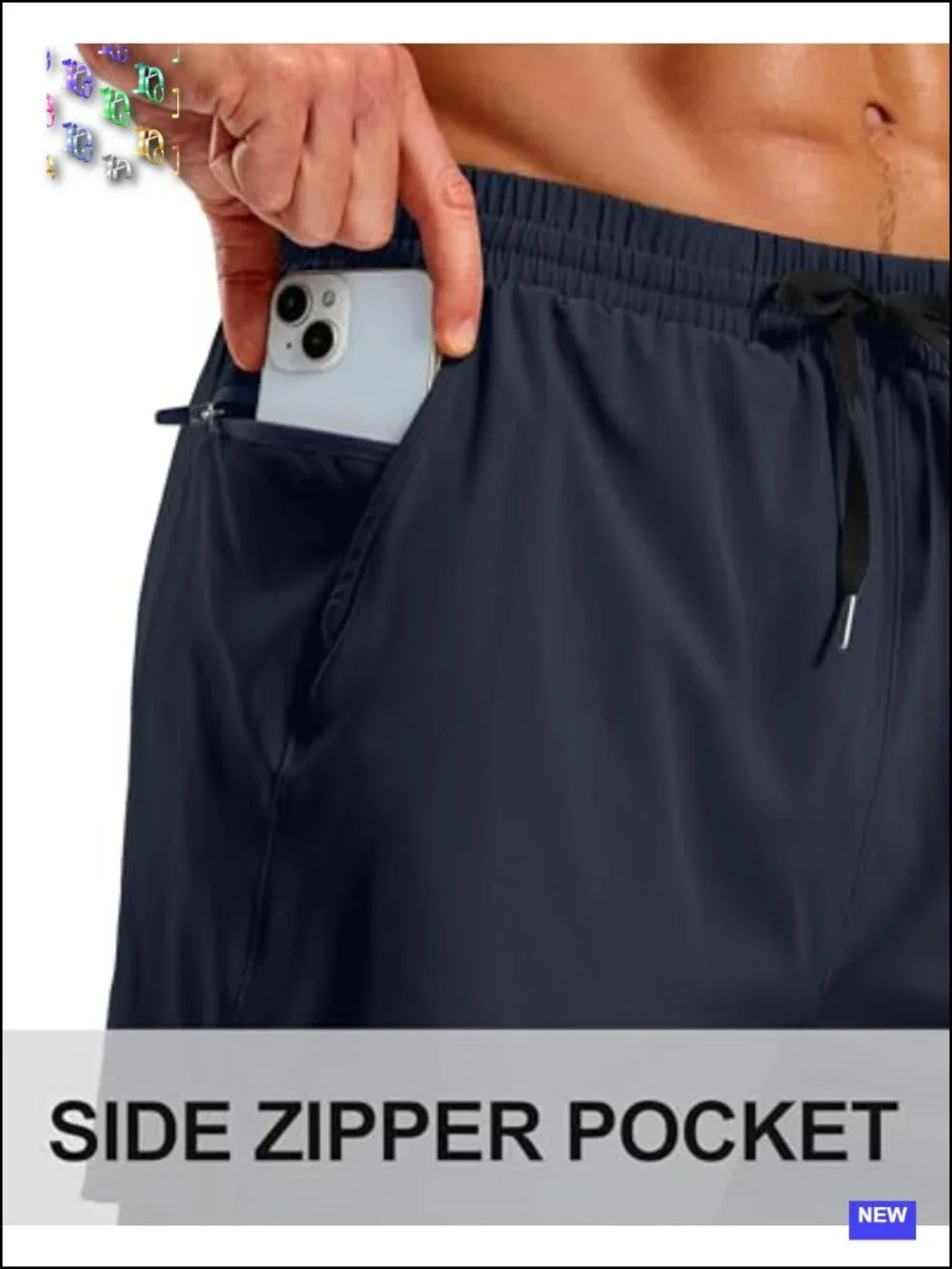 Men's 2-in-1 Running Shorts with Liner, Quick-Dry 4-Pocket Athletic Shorts